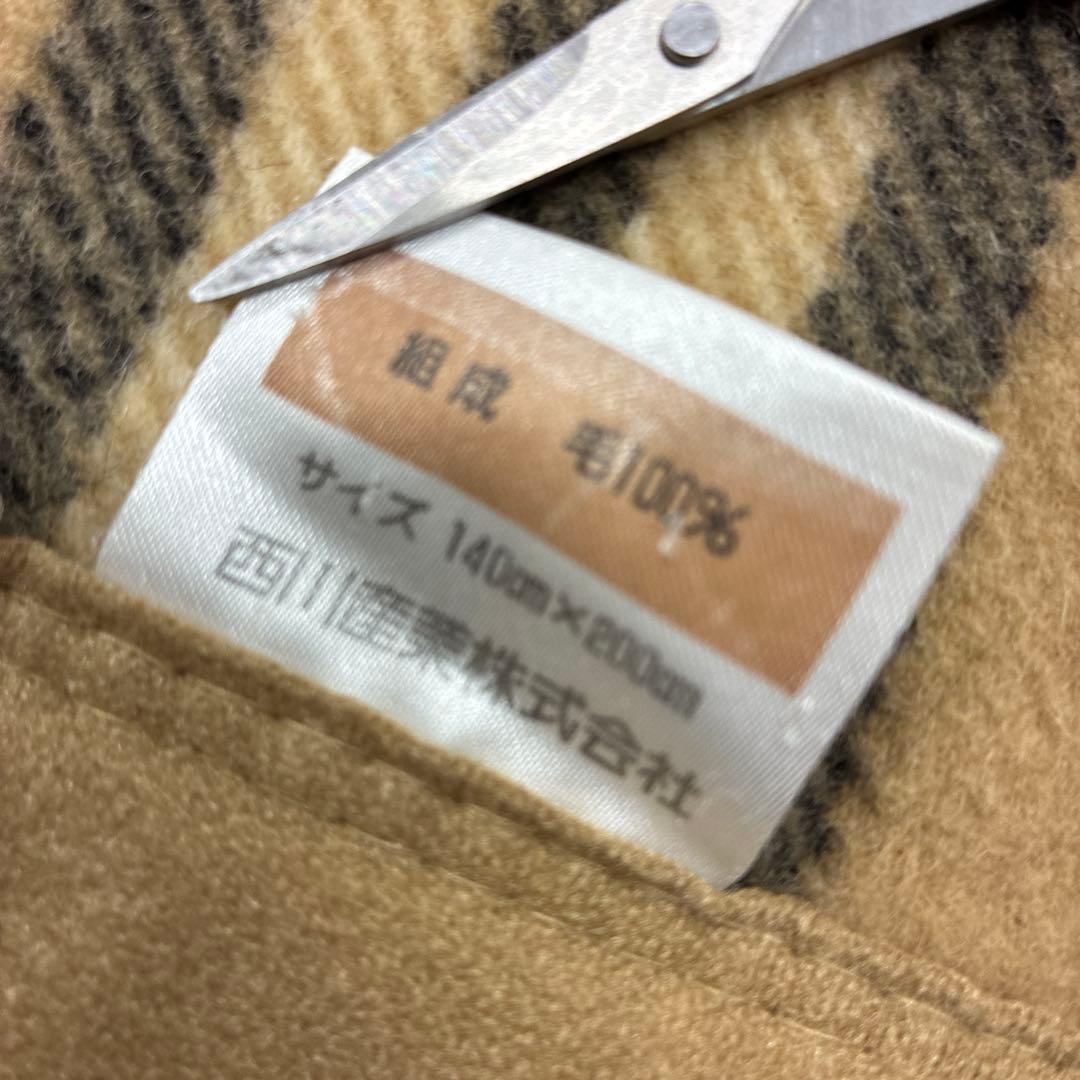 Burberry 大判毛布　ウール　100% 西川