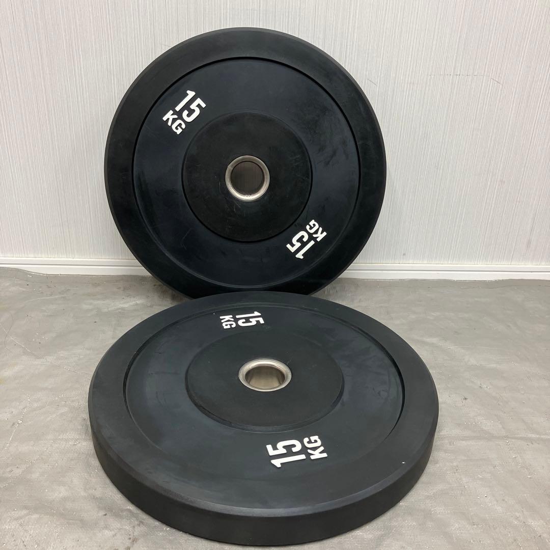 ★15kg×4枚 60kg バンパープレート バーベルプレート デッドリフト