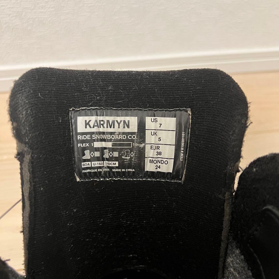 RIDE KARMYN スノーボードブーツ 24㎝ 黒 BOA