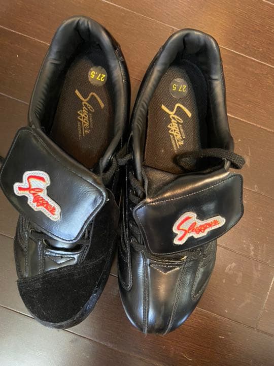 ★【未使用】スラッガー　スパイク　27.5cm　黒★