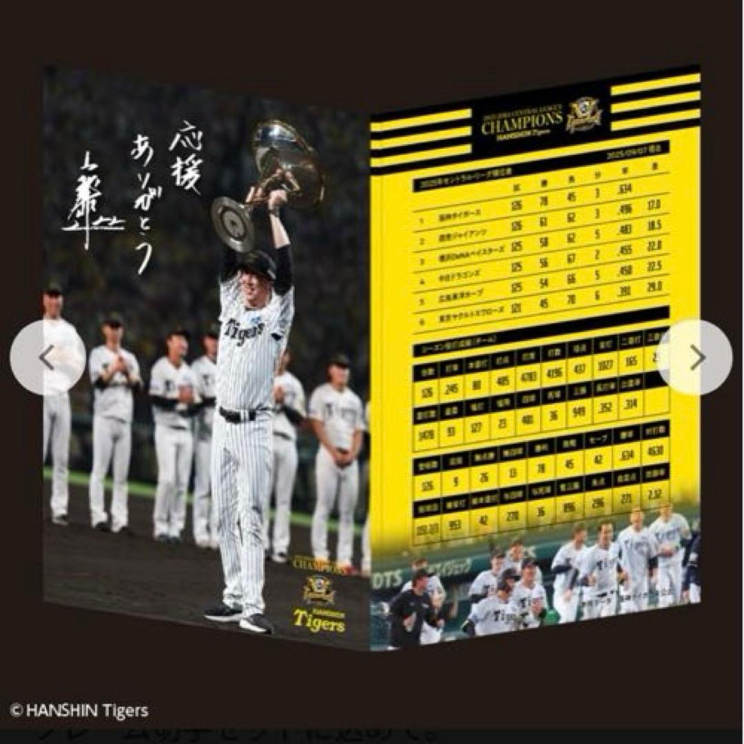 阪神タイガース 2025 JERA セントラル・リーグ優勝記念フレーム　郵便局