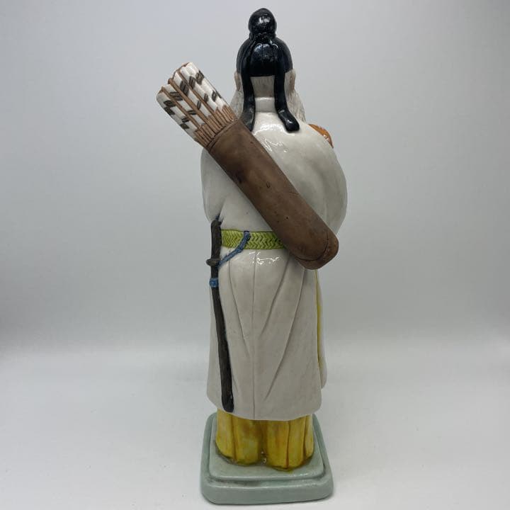 骨董品 色絵万古 置物