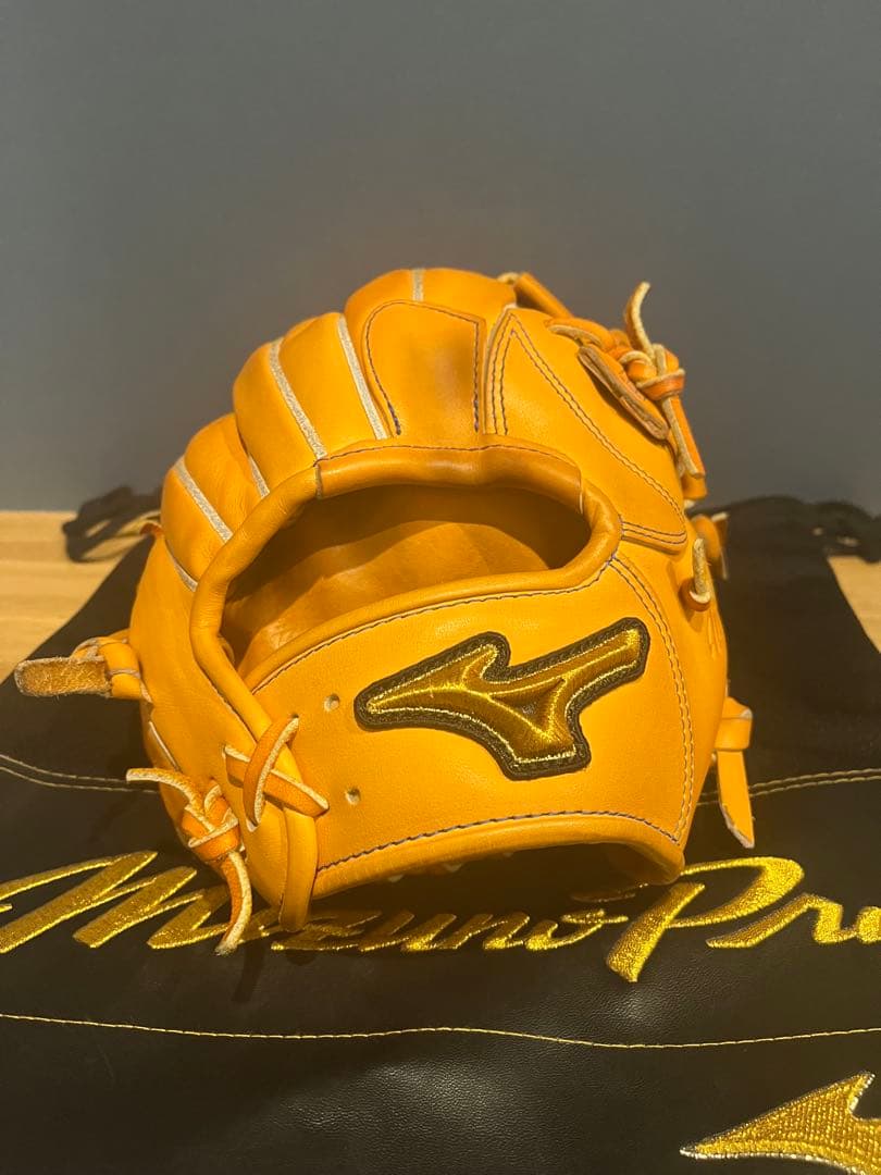 逆巻き　石井琢朗　TMモデル　ミズノプロ硬式野球グローブ オレンジ