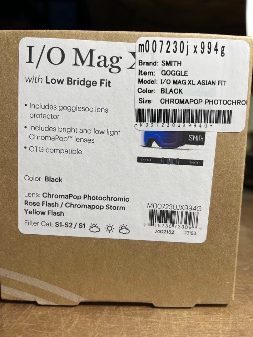 SMITH I/O MAG XL 調光 アジアンフィット 交換レンズ付