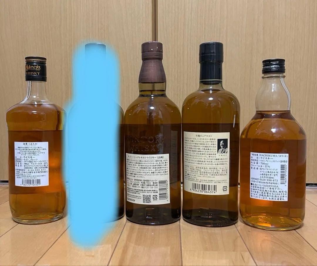 新品未開封　ジャパニーズウイスキー山崎、竹鶴など４本セット