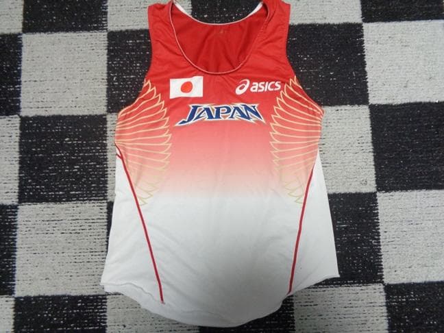別注【陸上日本代表】ユニフォームタンクトップ支給品アシックスL