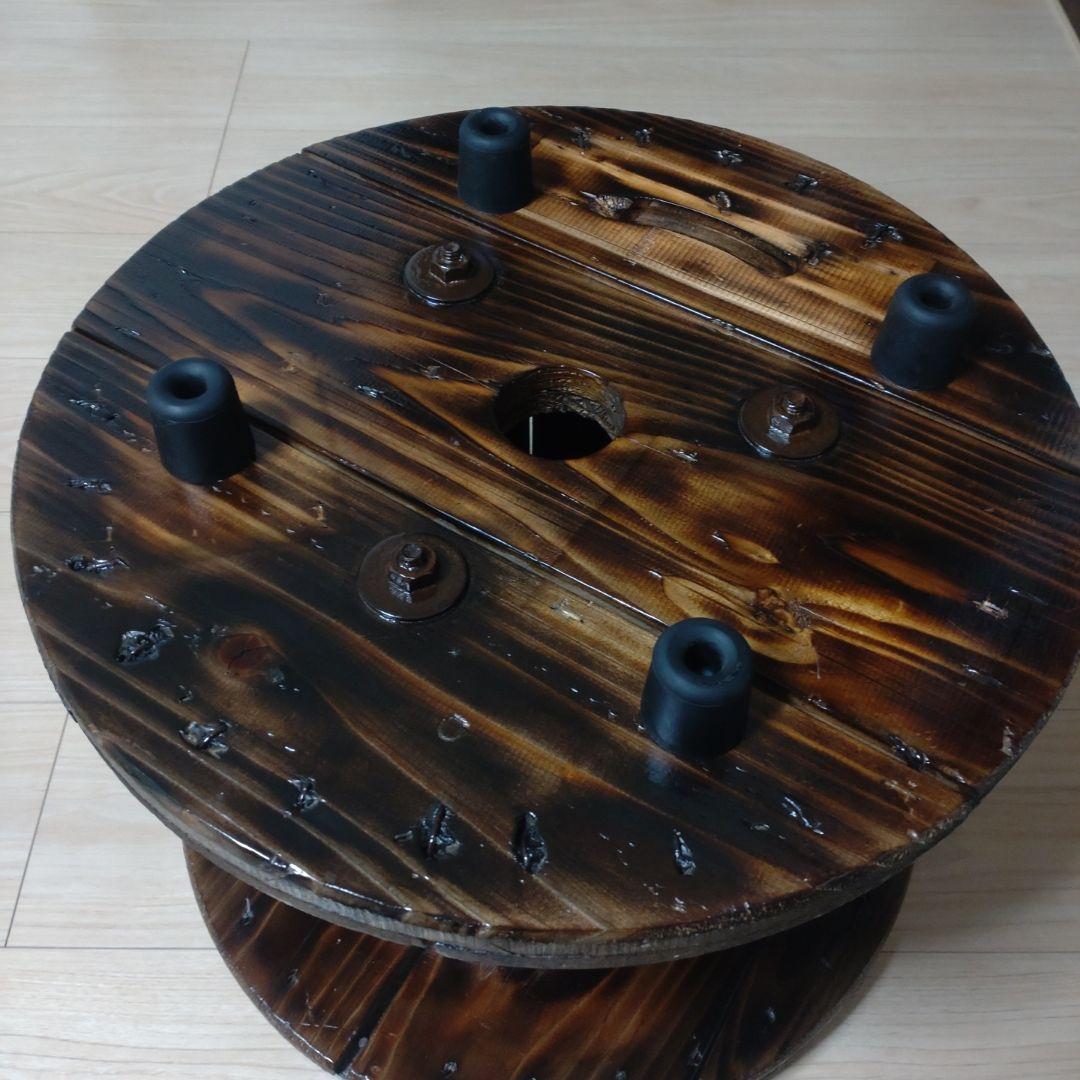 ケーブルドラム　テーブル　小物置き