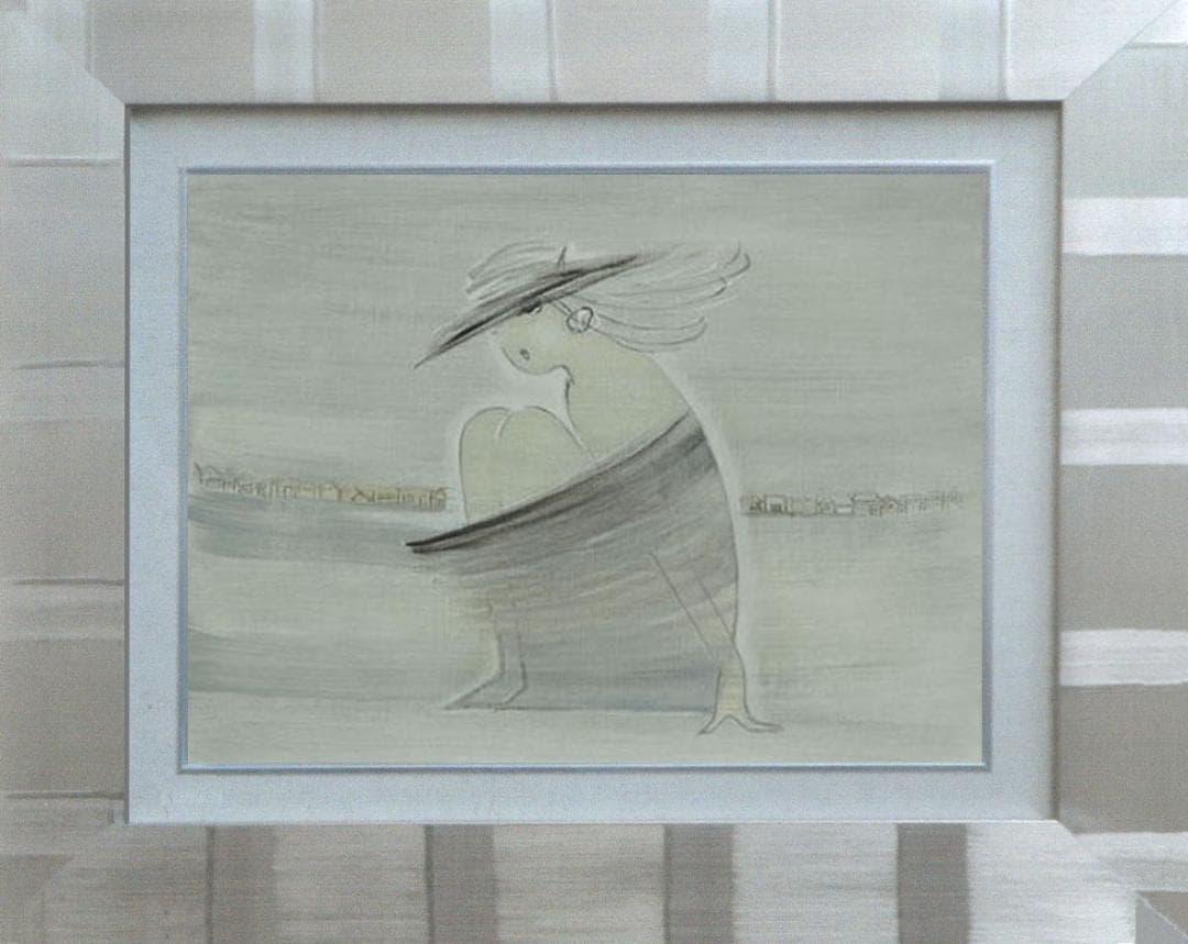 メルカリ 絵画　絵　額付き ( 黒 ) 油絵　F4-071912　愛しい女たち