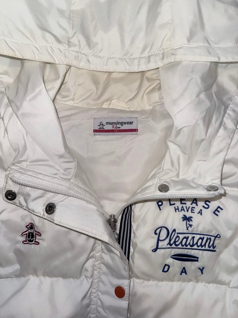 munsingwear レディースフード付ダウンベスト LL