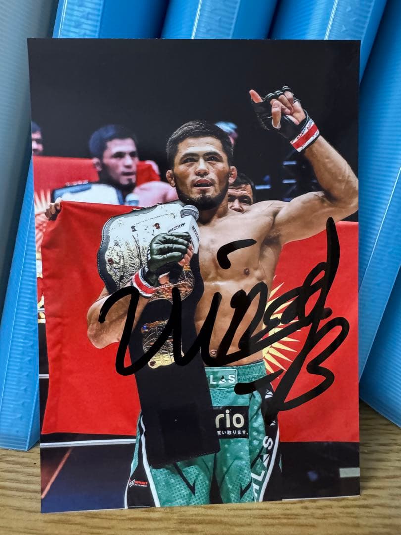 RIZIN シェイドラエフ 直筆サイン入り写真 ④ 朝倉未来 シェイドゥラエフ