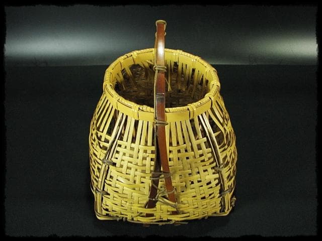 尋牛斎 久田 宗也 宗全作写 置うご 花入 黒田宗傳 宗全籠 書付共箱 f299