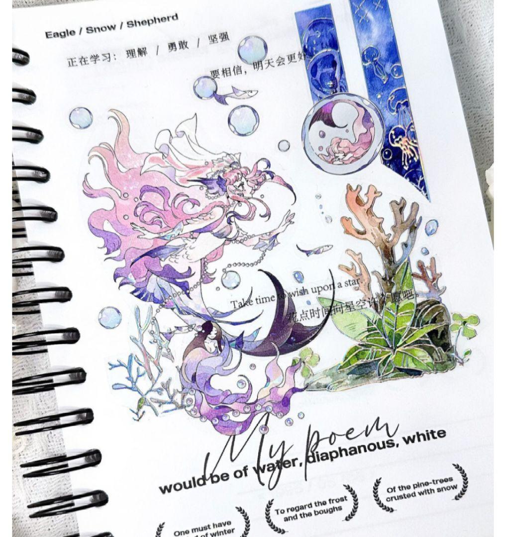 J611＃梦幻是真(炫彩)没尾巴的猫切り売り海外人物マステ女の子