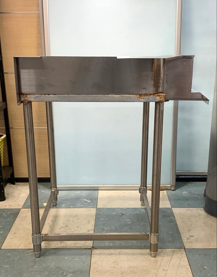 業務用ステンレス製クリーンテーブル ソイルドテーブル BG付 H93×80×69