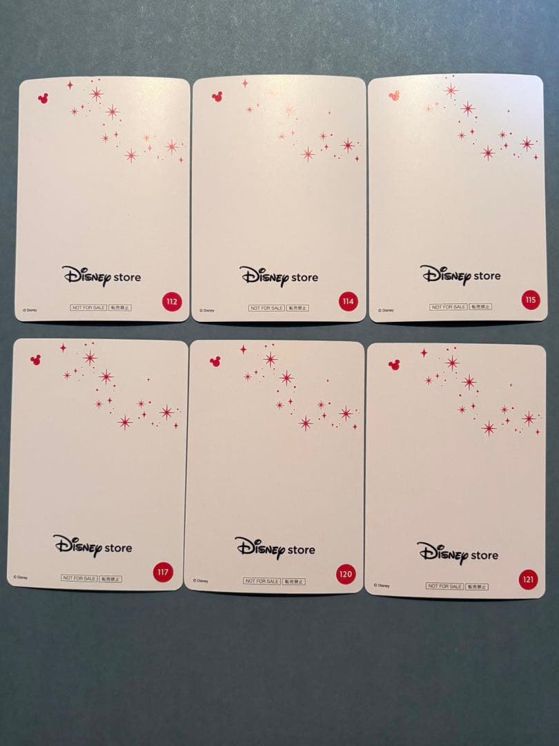 ディズニーストア じゃんけんカード 冬 クリスマス 6枚セット