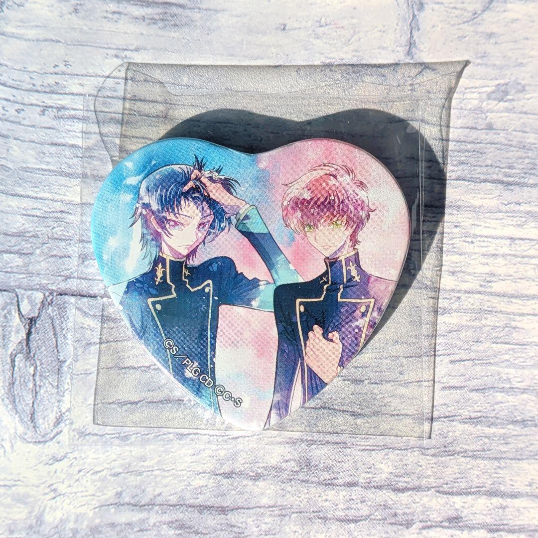 コードギアス 反逆のルルーシュ ハート缶バッジ ルルーシュ スザク