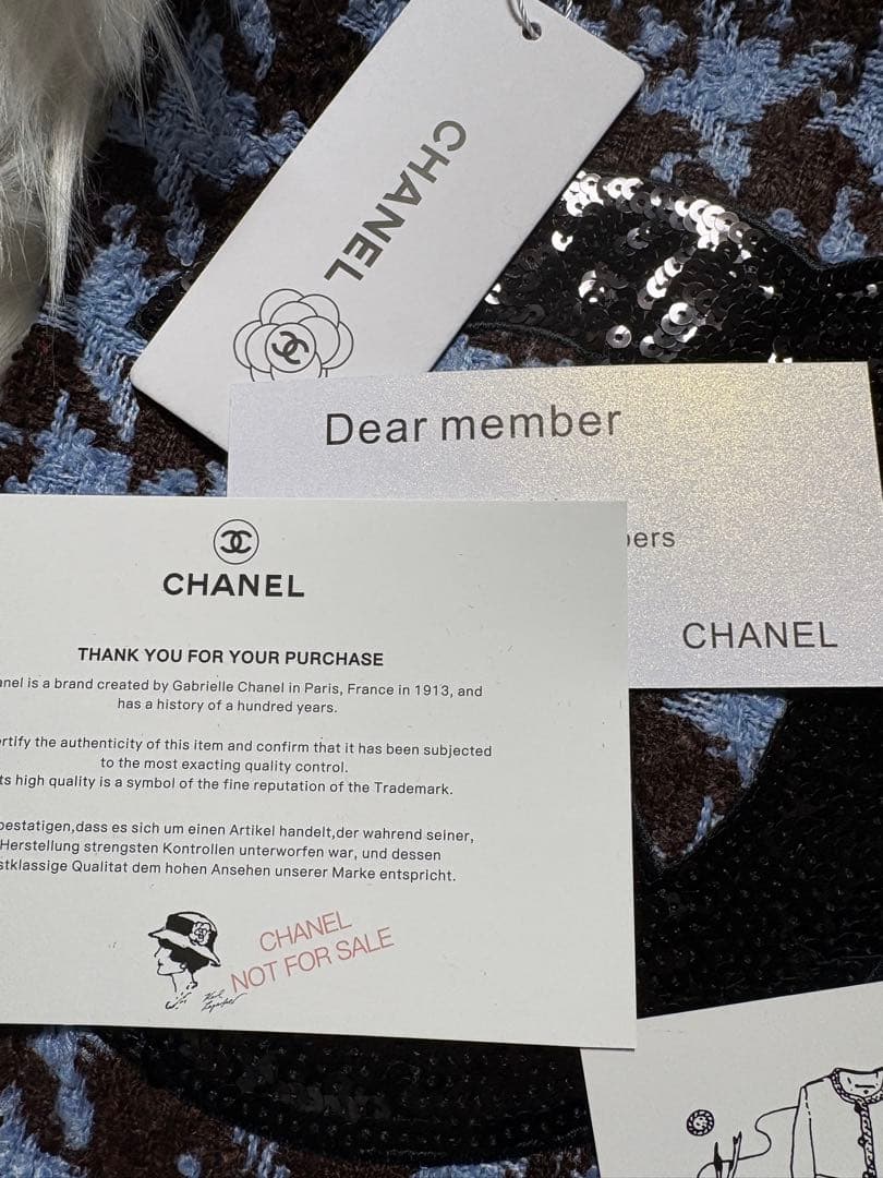 y*a様 シャネル CHANEL 千鳥 ブルー スパンコール トートバッグ／#0