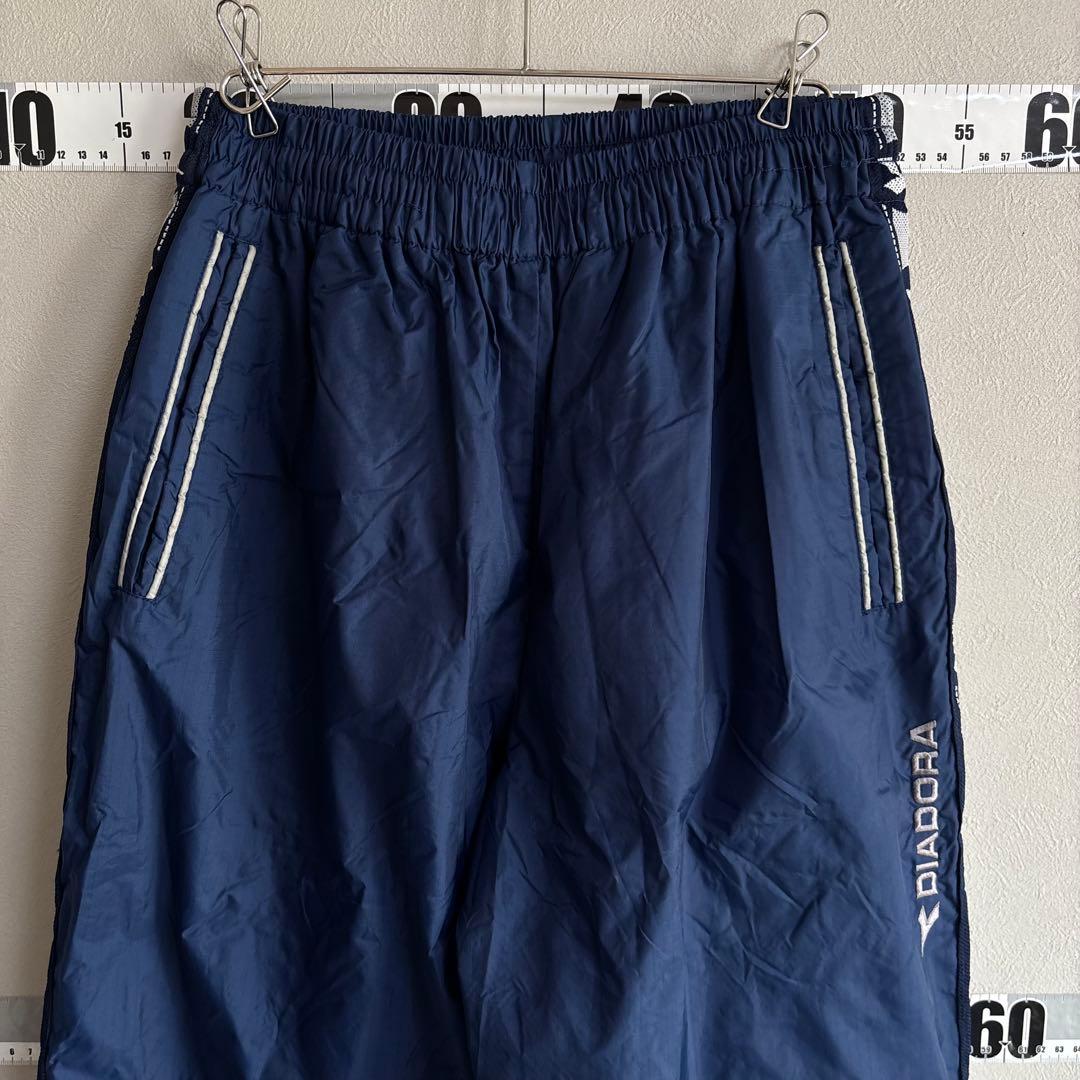 Diadora ディアドラ 上下セットアップ ナイロンジャケット M ネイビー紺