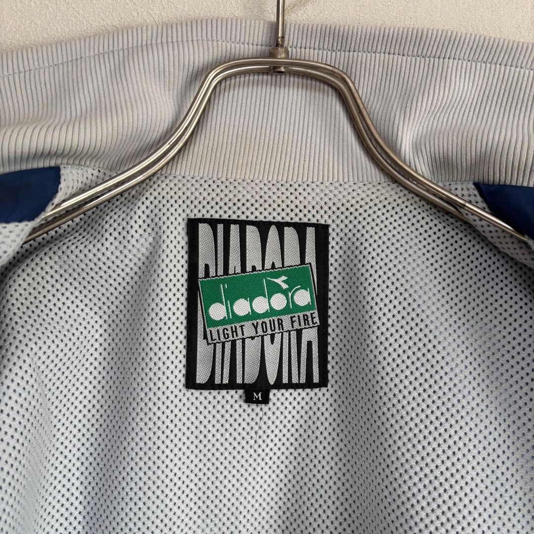 Diadora ディアドラ 上下セットアップ ナイロンジャケット M ネイビー紺