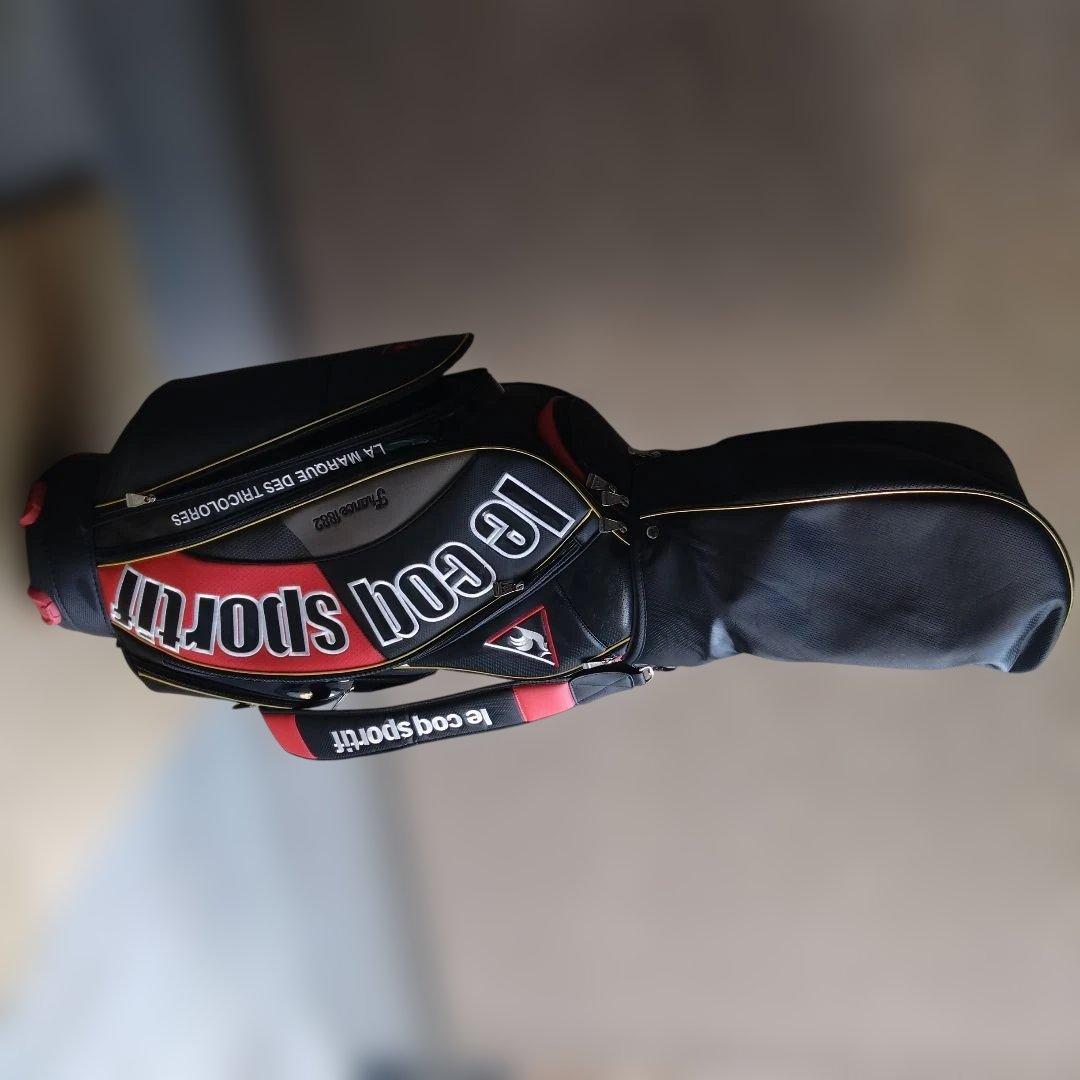 le coq sportif キャディバッグ ブラック/レッド