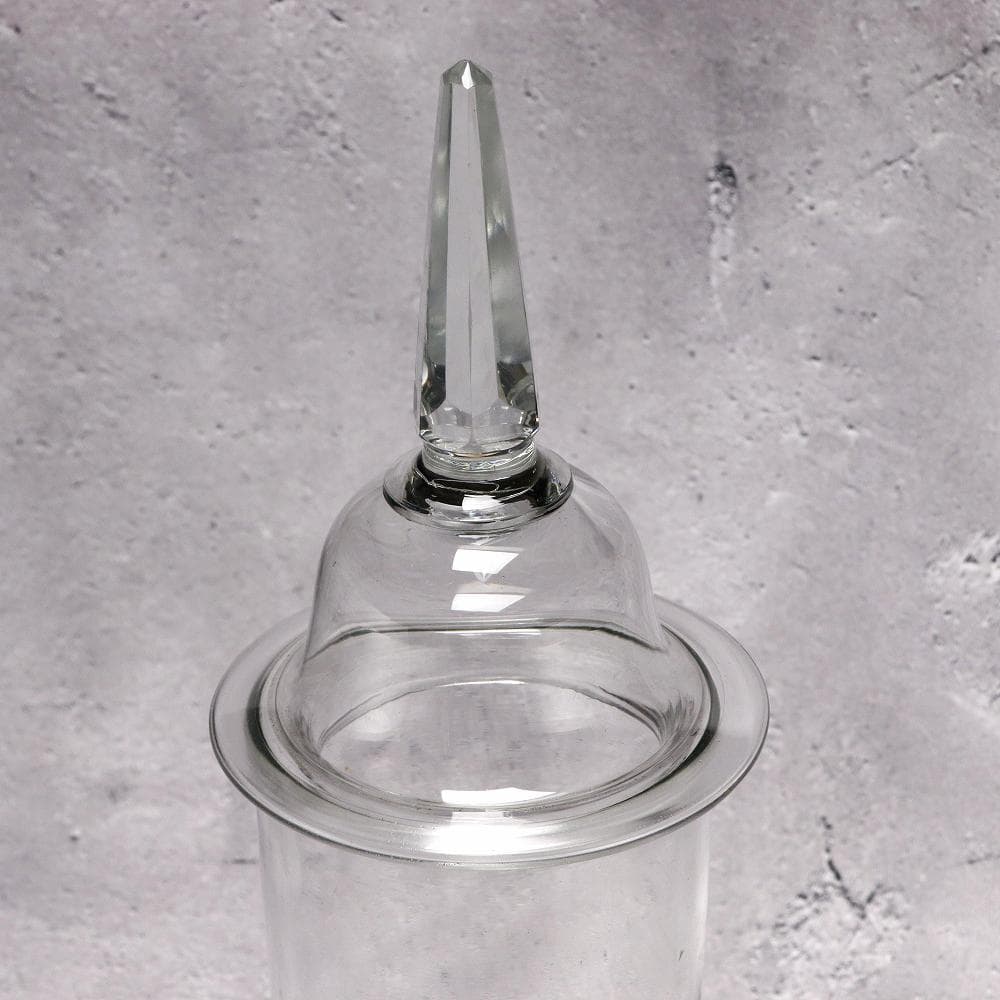 092C 剣先瓶 標本瓶 ガラスポット ウラン 古道具 アンティーク 高さ33㎝