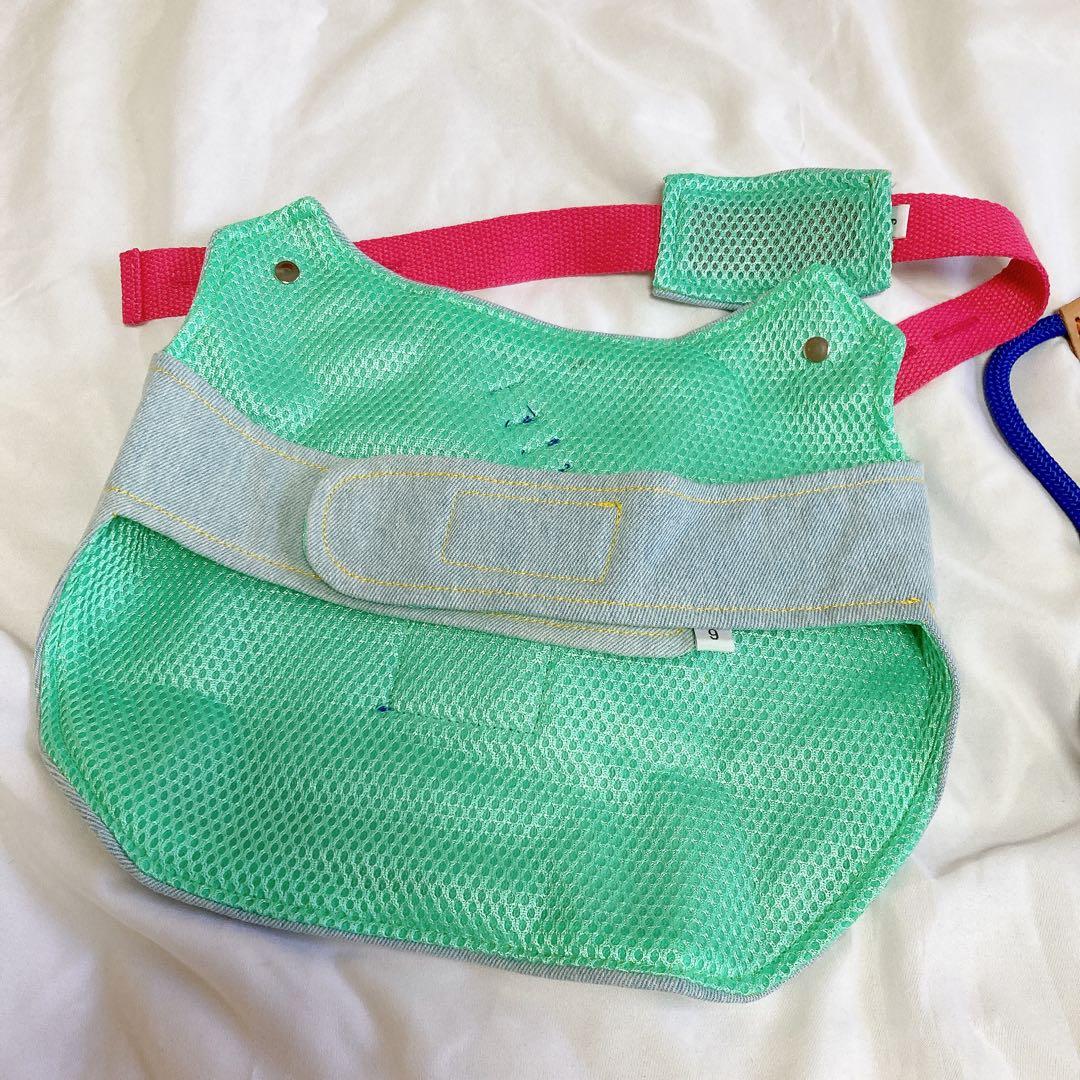 ❣️匿名❣️犬　ハーネス、調整可能なベルクロデニム犬用ハーネス