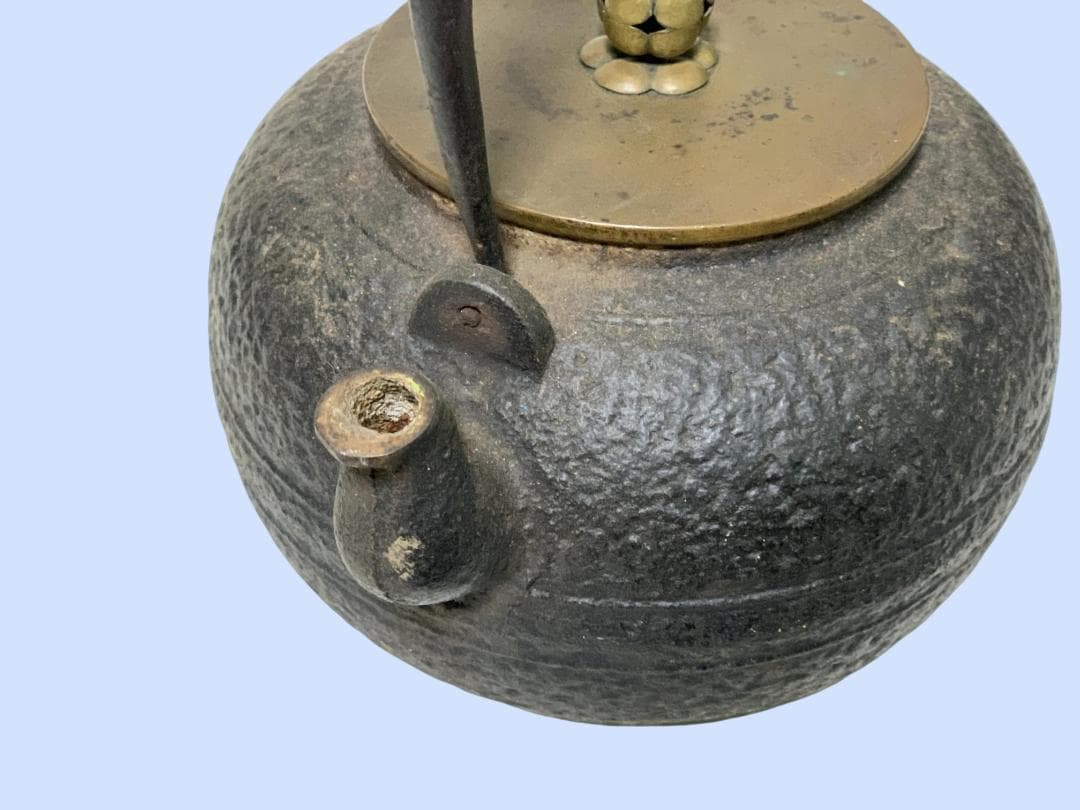 M7791 鉄瓶 龍文堂造 レトロ 約1.8Kg