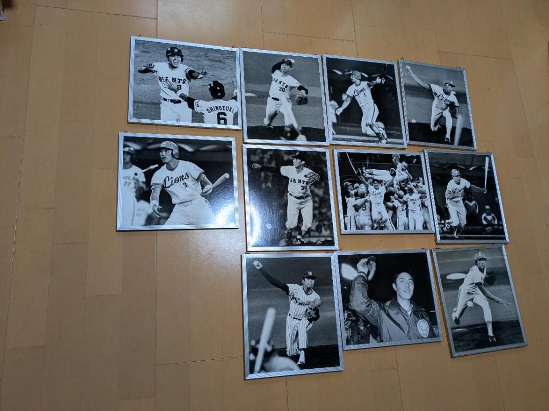 フレーム入り昭和のプロ野球の貴重な写真
