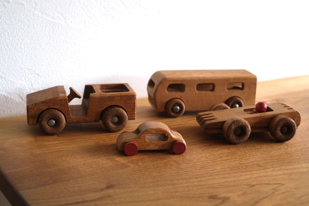 フィンランド JUKKA他 木製玩具 車 乗り物 5種セット