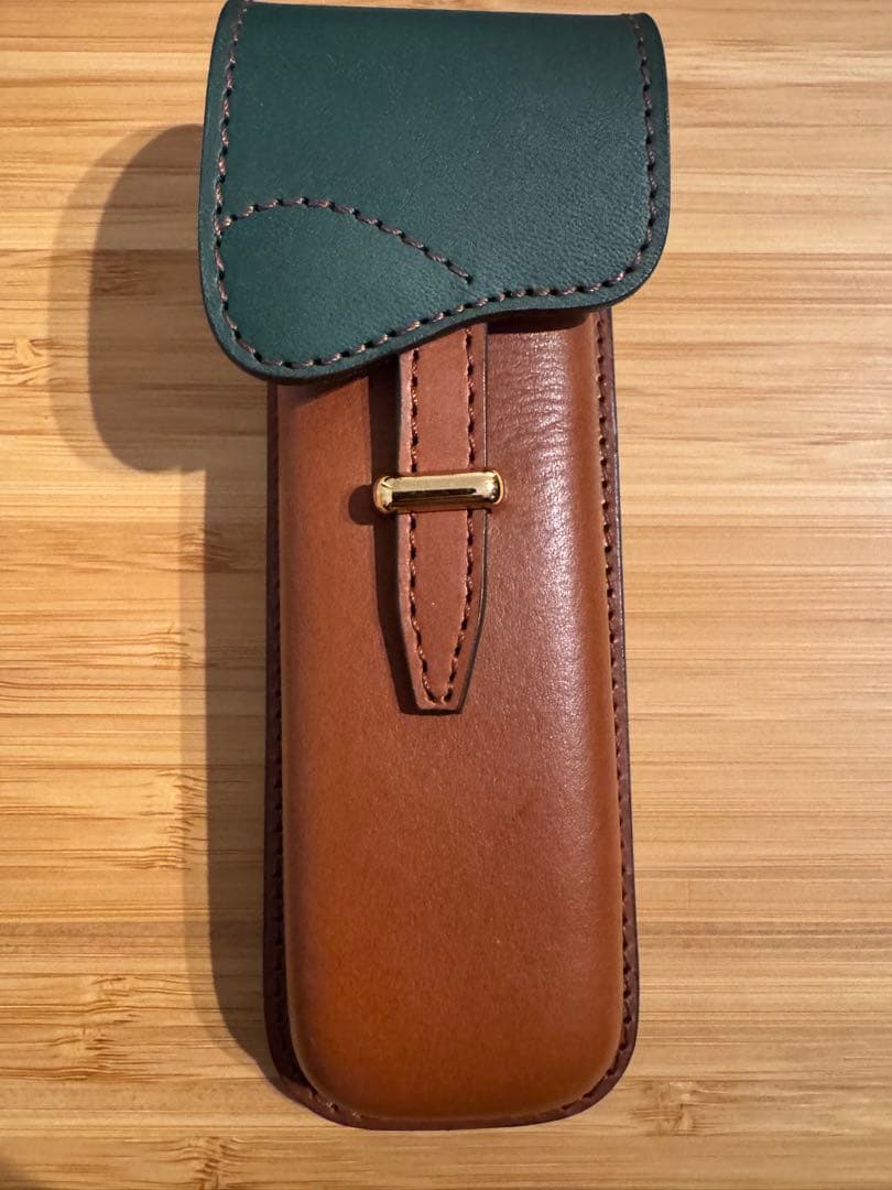 パイロット　ソメス ペンケース サドルデザインシリーズ 限定　2本差し　グリーン