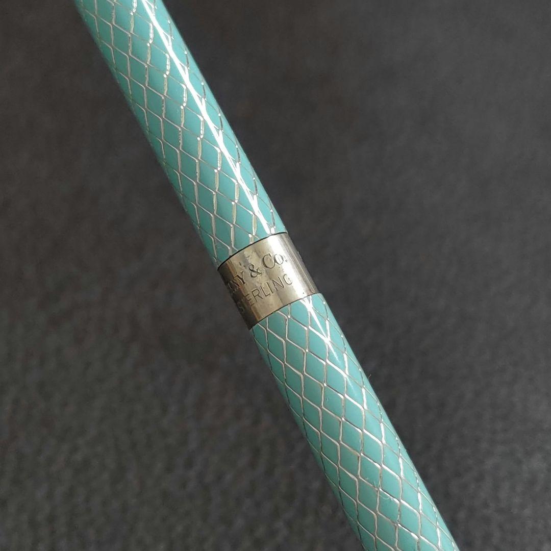 希少 ティファニー ボールペン ダイヤモンドテクスチャー SV925 銀製