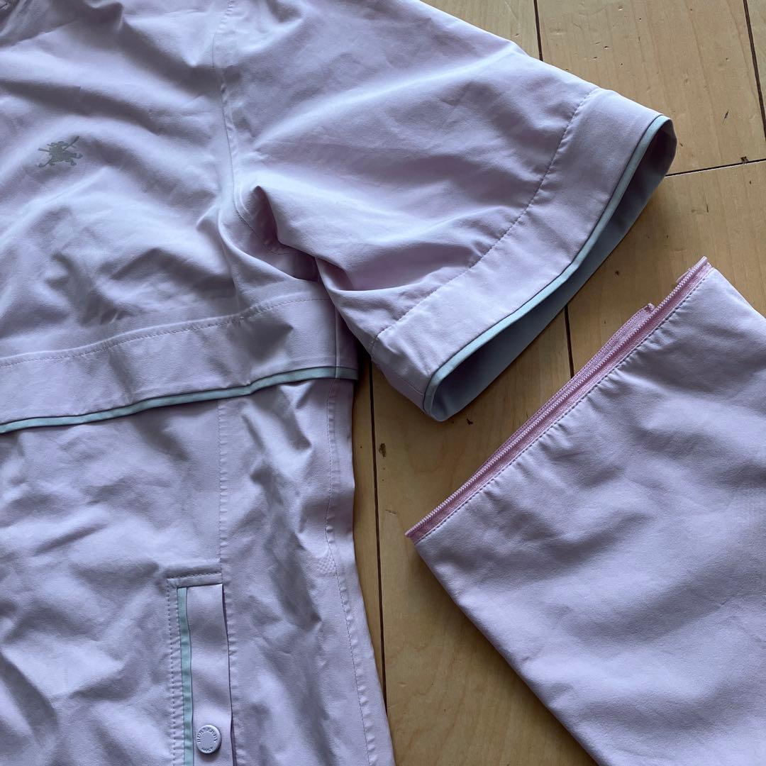 BURBERRYGOLFバーバリーゴルフ　セットアップ　レインウェア　ピンク　L