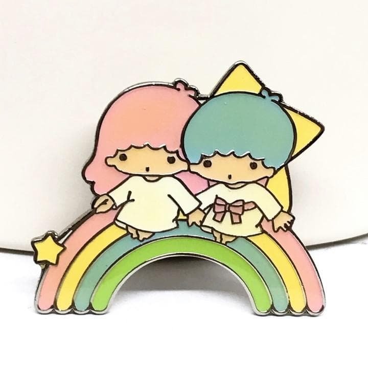 2001年 希少 キキララ 虹 ピンバッジ 未使用 ピンズ リトルツインスターズ