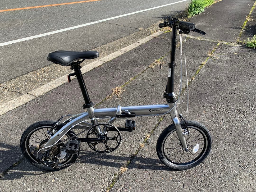 【即乘】送料無料 RENAULT折り畳み自転車7速 ミニベロ 小径車 16インチ