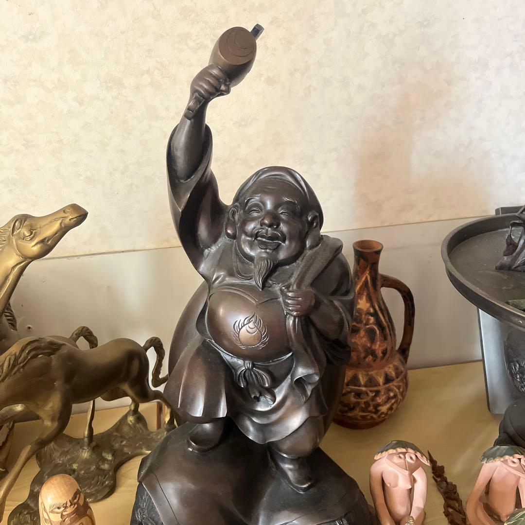 アジア風 ブロンズ製 人物像 約30cm