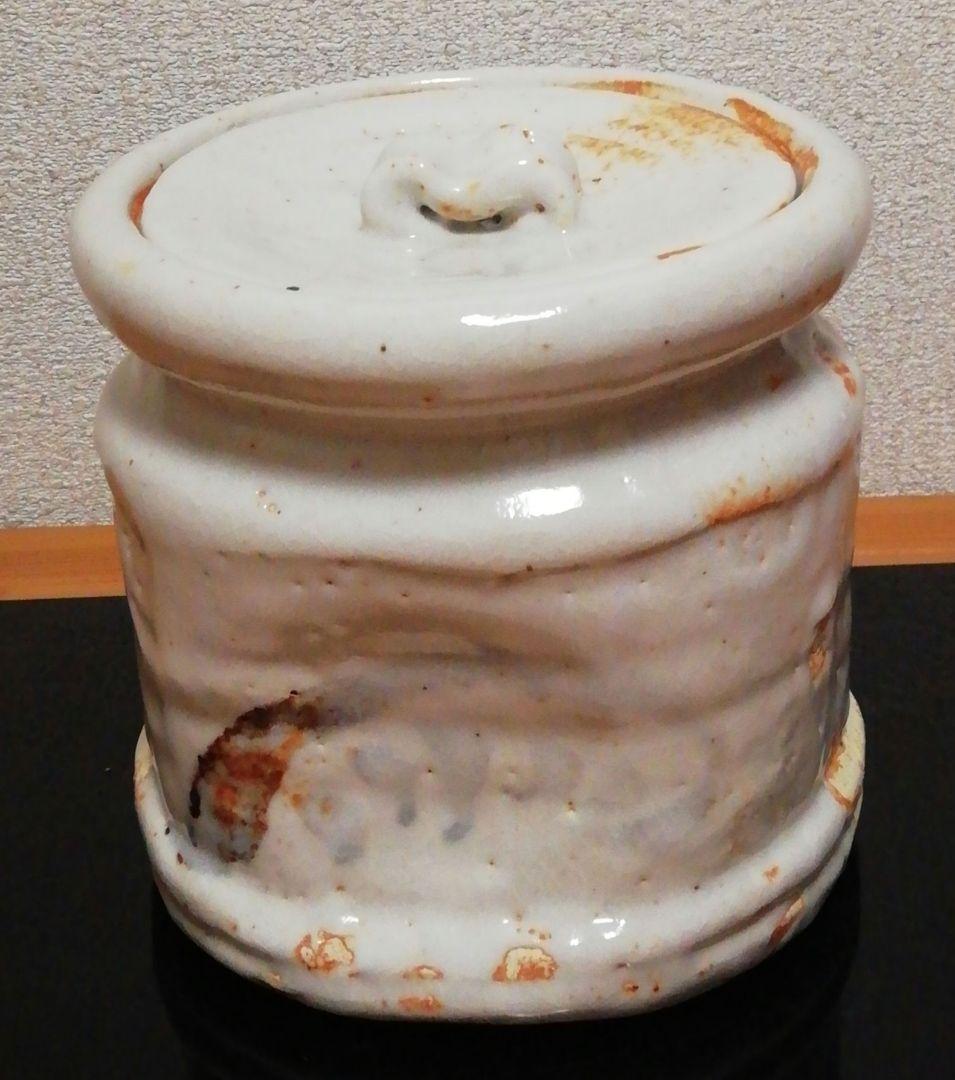 鵬雲斎書付　加藤十右衛門作　志野焼　水指　共箱　茶道具