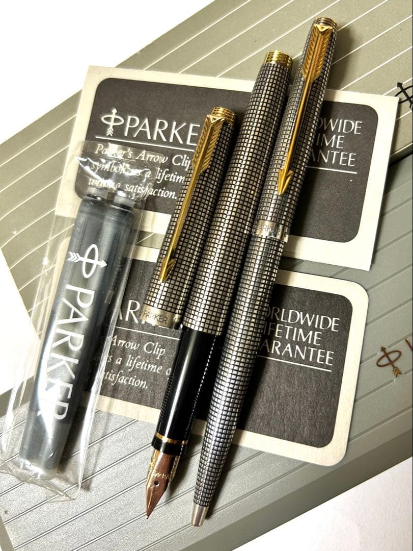 PARKER シズレ　万年筆　ボールペン　スターリングシルバー2本セット　美品！