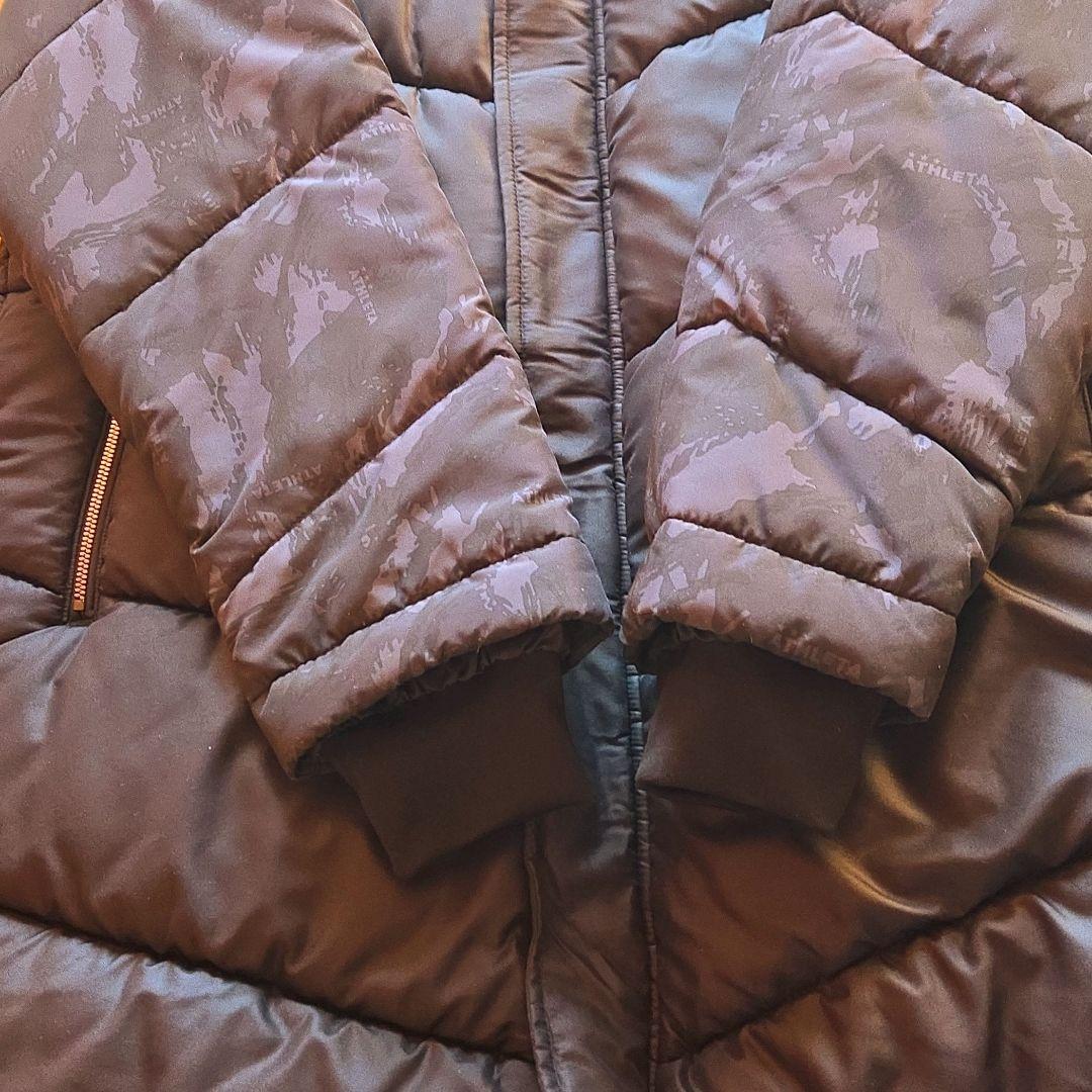 ATHLETA アスレタ ロングベンチコート サッカー 中綿 カモフラ 黒 XL