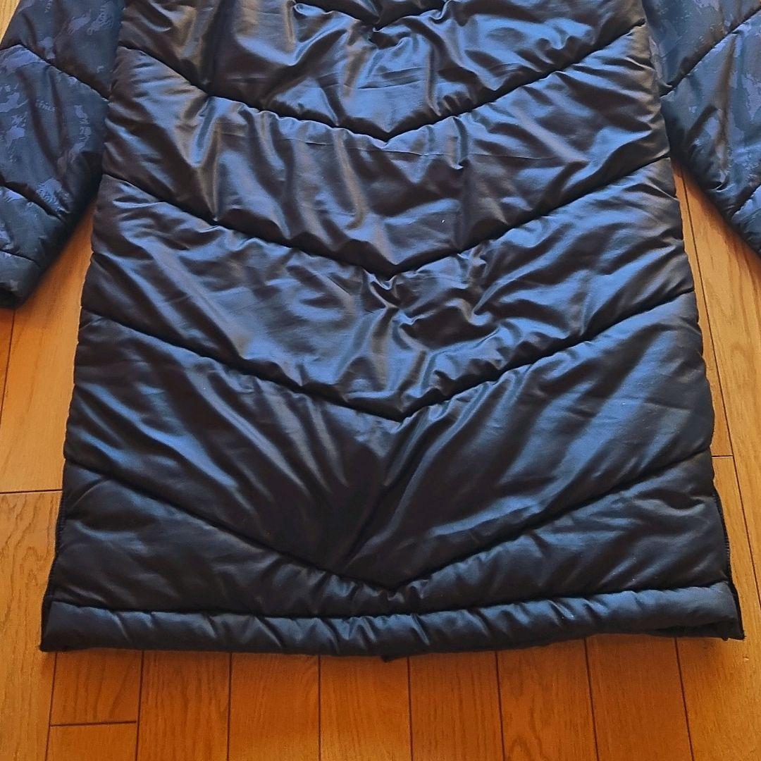 ATHLETA アスレタ ロングベンチコート サッカー 中綿 カモフラ 黒 XL