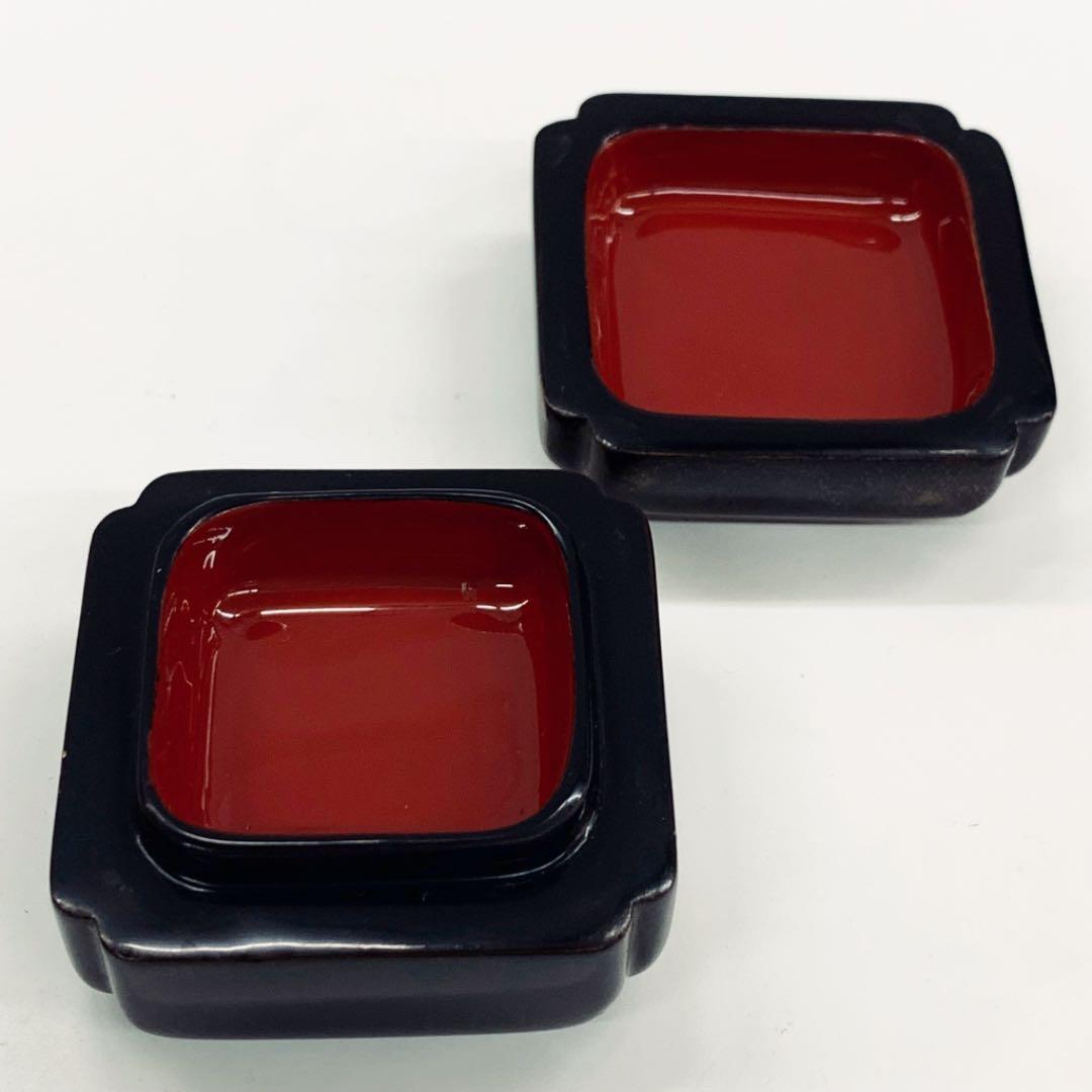 【香合　片輪波　黒塗】新井司峯　共箱