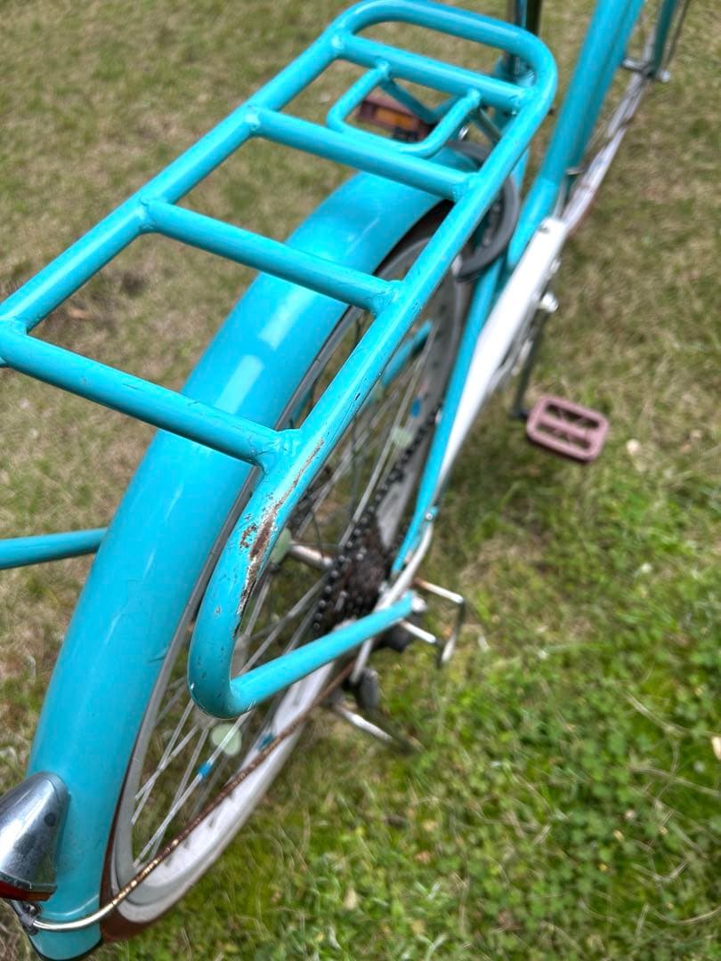 子供用自転車 24インチ（6段変速付き）　アクアブルー ハートデコ