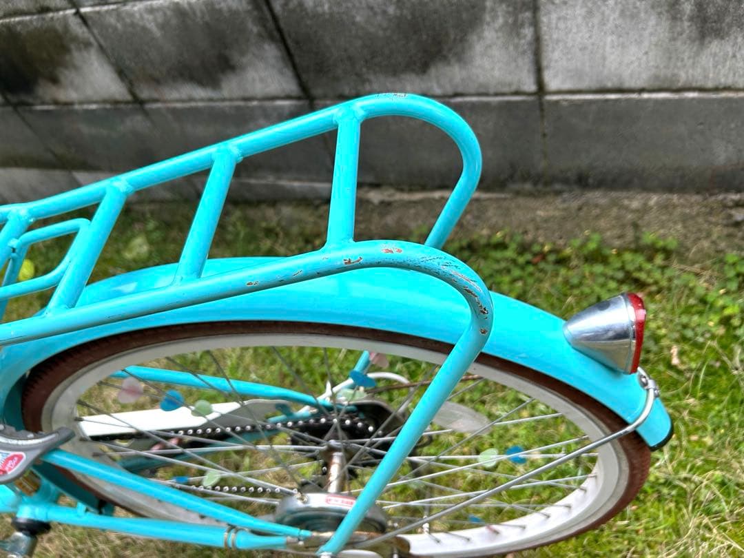 子供用自転車 24インチ（6段変速付き）　アクアブルー ハートデコ