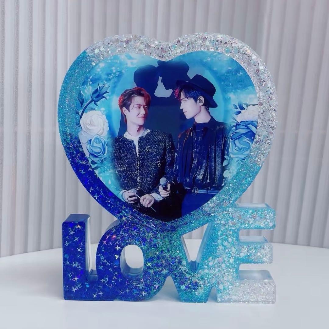 新作 王一博 肖戦 超大Loveスタンド　置物 3点セット❣️確認用❣️0108