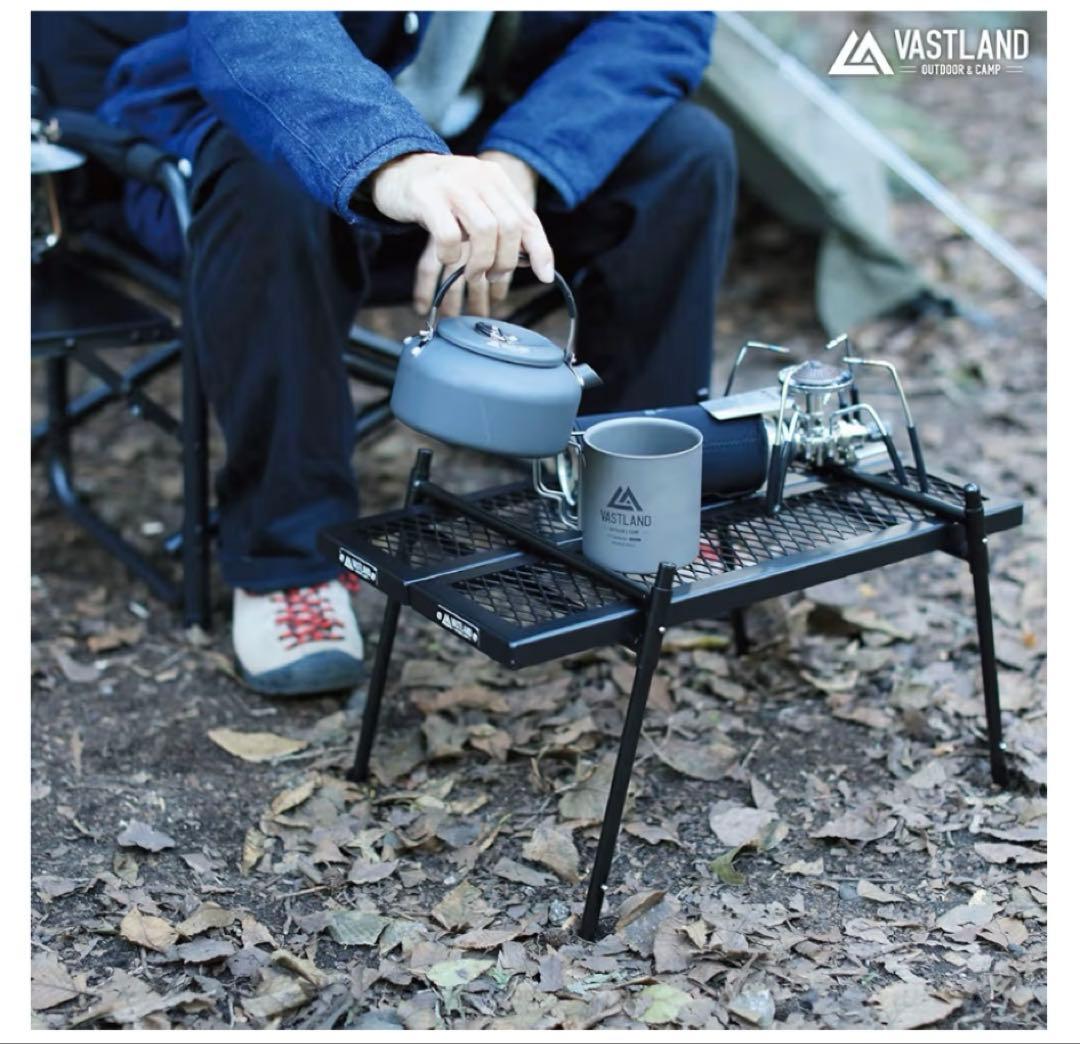 新品‼️VASTLAND✨ポータブルアイアンテーブル 耐熱塗装 収納袋付き× 2個