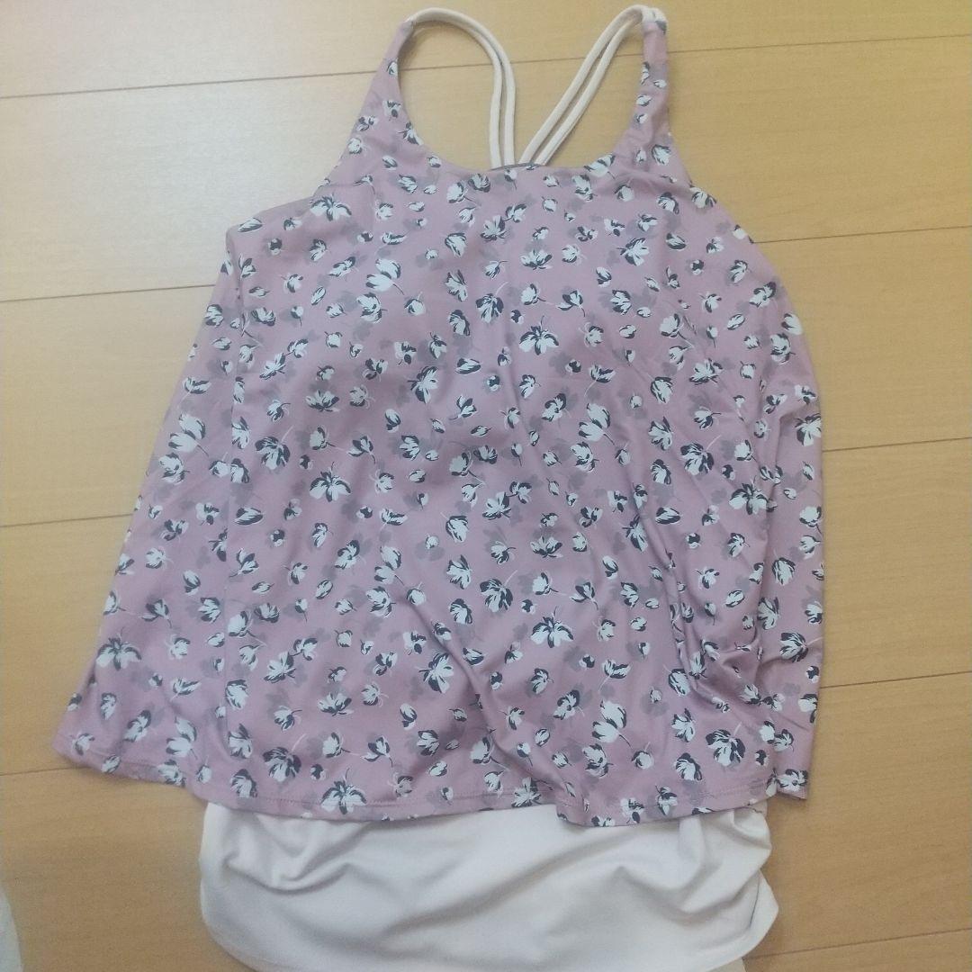 【SUKALA】フラワープリントカバータンクトップ （M ダスティピンク）