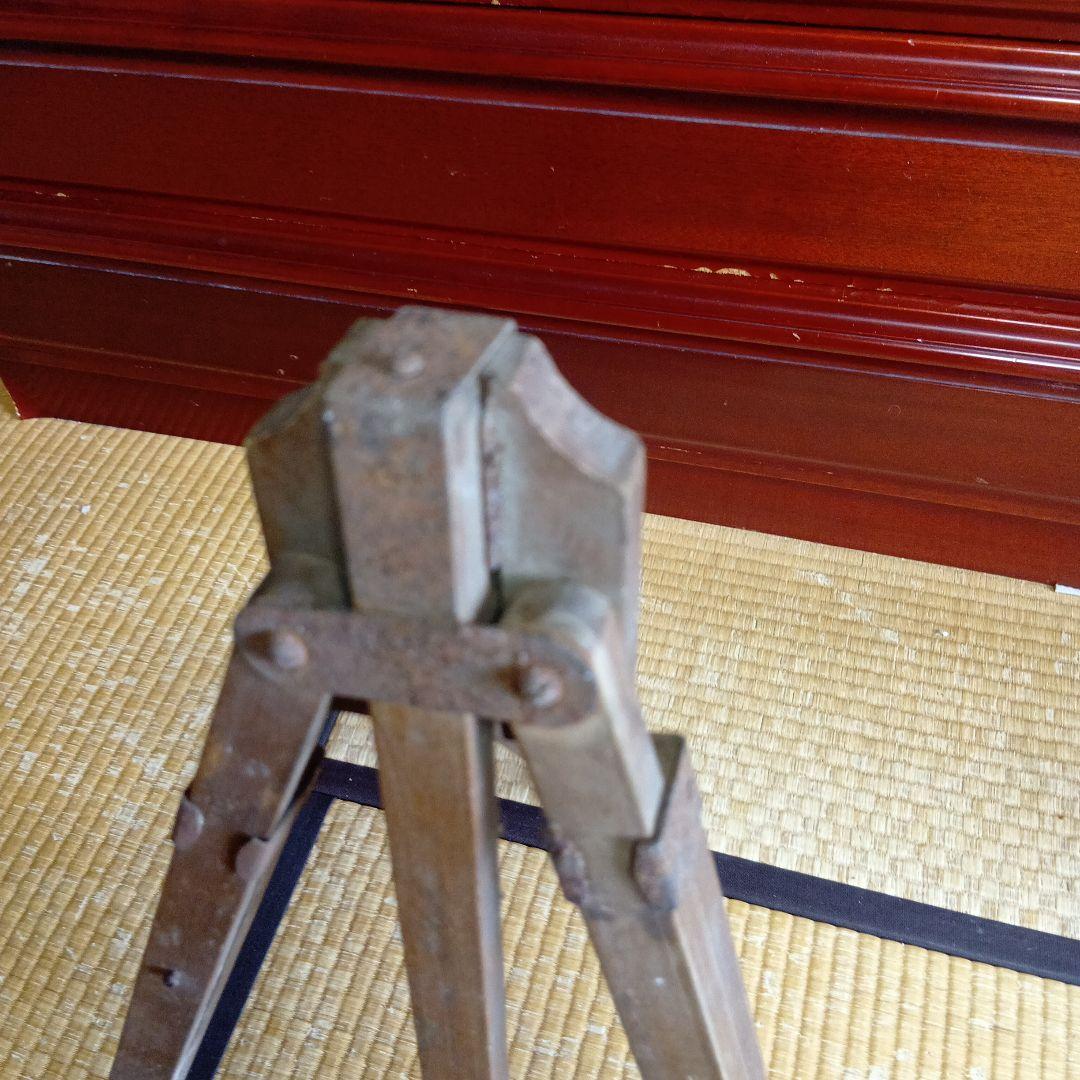 昭和レトロ 　古い昭和の木製 イーゼル　油絵の道具一式まとめ 出品