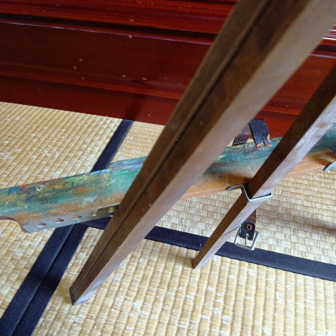 昭和レトロ 　古い昭和の木製 イーゼル　油絵の道具一式まとめ 出品