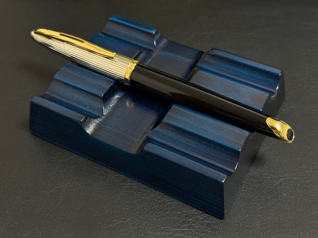 ウォーターマン カレン・デラックス ブラック&シルバーGT 万年筆 F(細字)