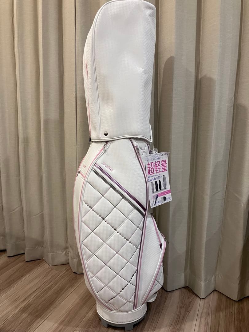 ゼクシオ　レディース　ゴルフバック　超軽量　ホワイトピンク　新品