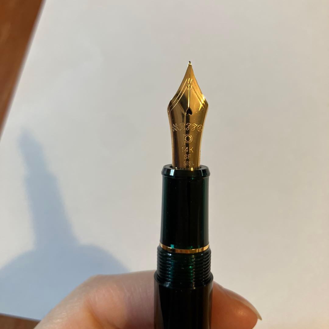 プラチナ　#3776センチュリー　ローレルグリーンSFニブ　箱・保証書付き