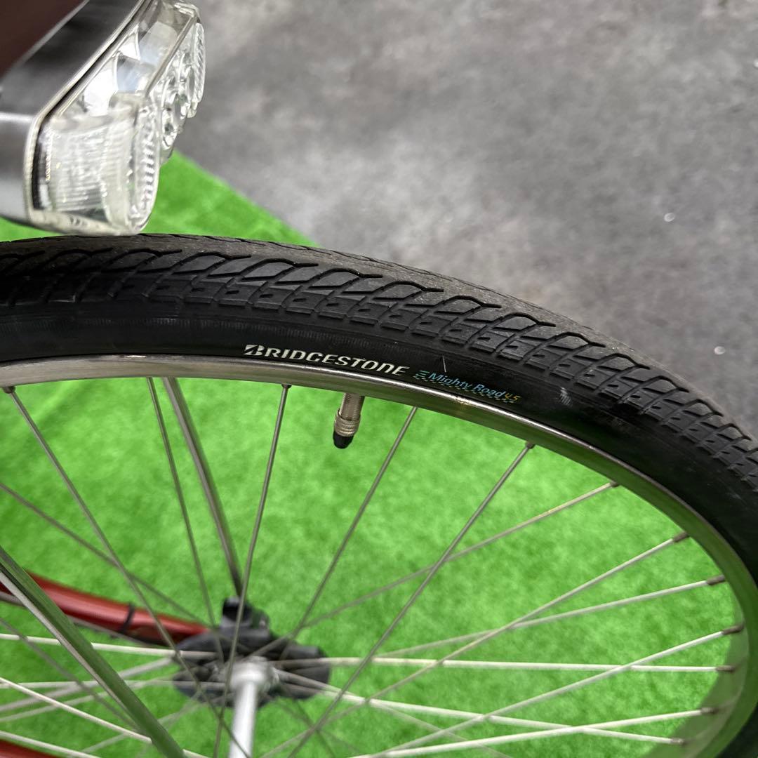 ブリヂストン電動アシスト自転車26インチ 8.9Ah レッド